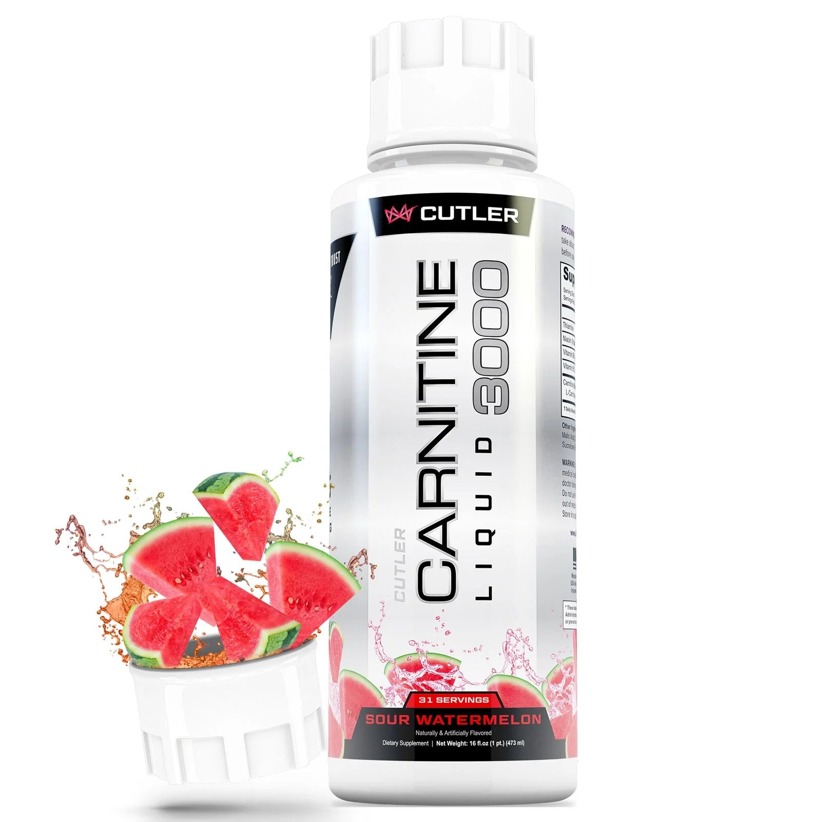 Cutler Nutrition Liquid Carnitine 3000 Contains Carnitine.L Carnitine Tartrate for Energy and Metabolism Support with B Vitamins-LY